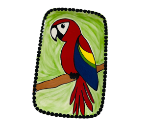 Henderson Scarlet Macaw Plate